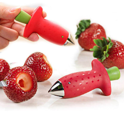 1Pcs Strawberry Huller Metal Tomato Stalks Plastic Fruit