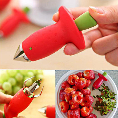 1Pcs Strawberry Huller Metal Tomato Stalks Plastic Fruit